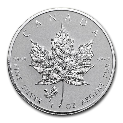 (image for) 2017 1oz Silver Maple - Reverse Proof - ROOSTER Privy